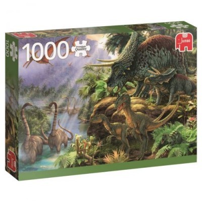 Caixa de puzzle de dinossauros com 1000 peças da marca JUMBO