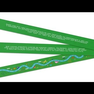 Três réguas verdes com texto em português e ilustrações coloridas