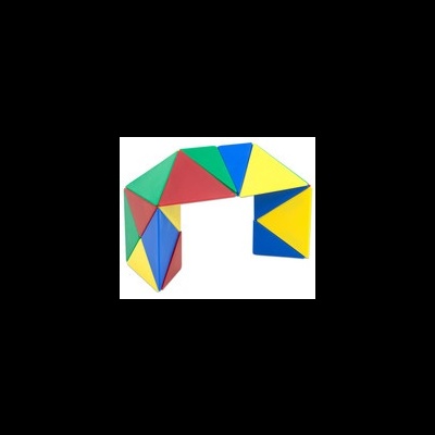 Brinquedo articulado colorido em forma de cobra