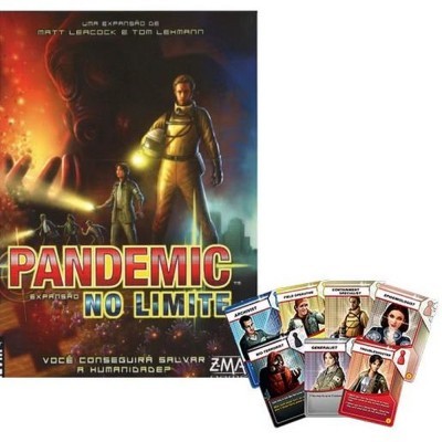 Capa e cartas do jogo de tabuleiro Pandemic No Limite