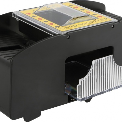 Organizador preto para cartas com visor transparente e moldura amarela com texto