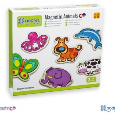 Caixa de jogo Magnetic Animals com ímanes de animais coloridos para crianças a partir dos 3 anos