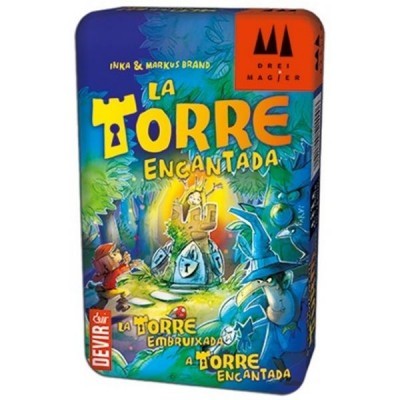 Caixa do jogo La Torre Encantada com ilustrações de personagens e torre mágica colorida