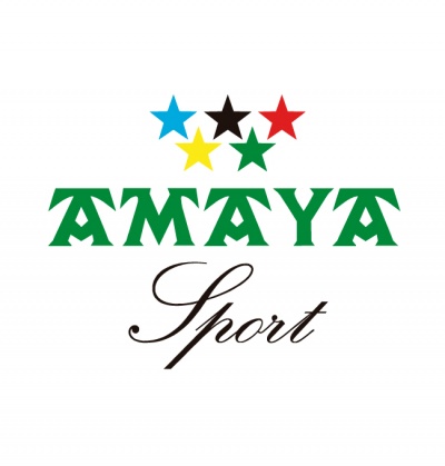 Logotipo AMAYA Sport com cinco estrelas coloridas sobre fundo branco