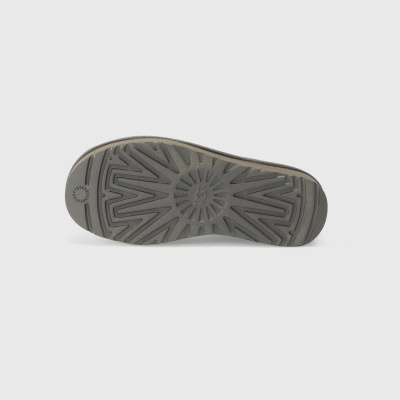 Sola cinzenta de sapato com padrão geométrico e logotipo UGG