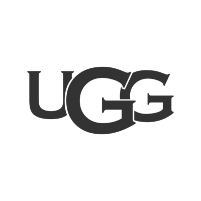 Logotipo da marca UGG preto em fundo branco