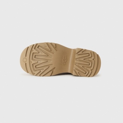 Sola de sapato UGG castanha clara com padrão de ranhuras