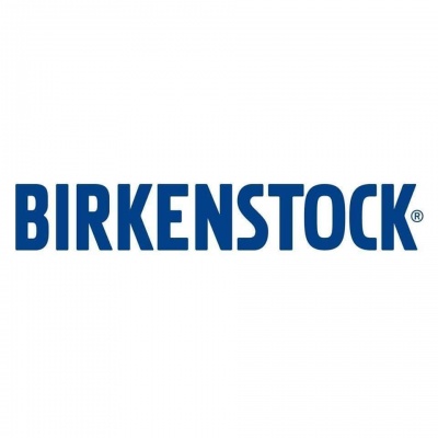 Logótipo BIRKENSTOCK em azul sobre fundo branco