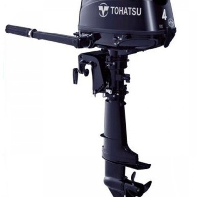 Motor de popa preto TOHATSU 4 com hélice tripla