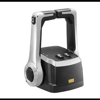 Dispositivo de limpeza elétrica portátil preto e cinza com alças e botões no topo