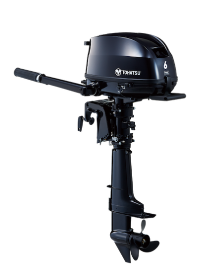 Motor de popa Tohatsu preto modelo 6 para barcos