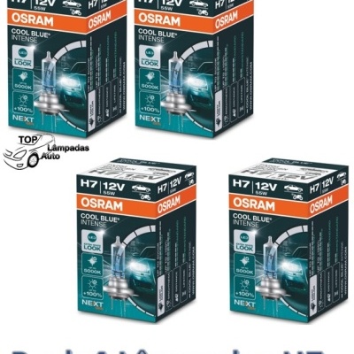 Pack de 4 caixas de lâmpadas automóveis OSRAM H7 12V 55W COOL BLUE INTENSE