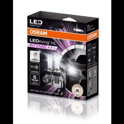Caixa de lâmpadas automóveis LED OSRAM preto e laranja