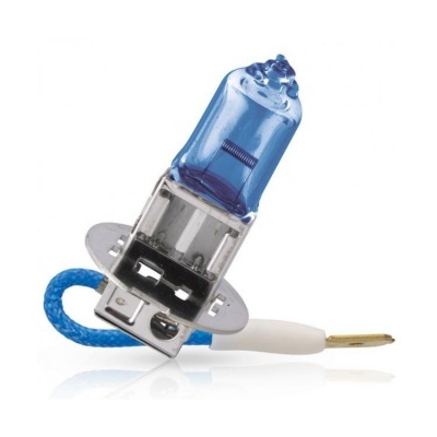 Lâmpada automóvel halogénea H3 azul com cabo