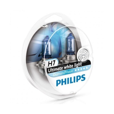 Pack de lâmpadas Philips H7 Ultimate white light Diamond Vision