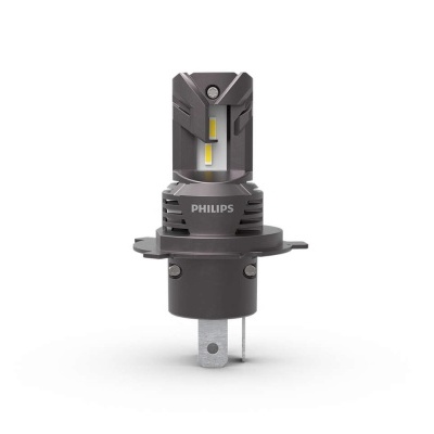 Lâmpada LED automotiva PHILIPS cinza escuro com detalhes amarelos e base metálica