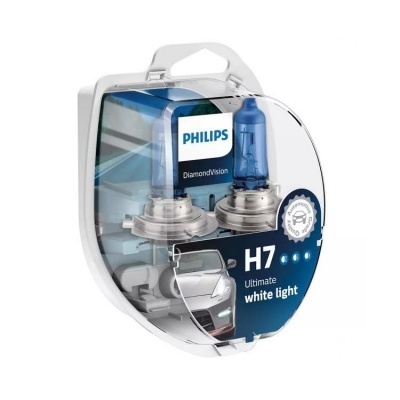 Embalagem de lâmpadas Philips DiamondVision H7 azul para automóvel