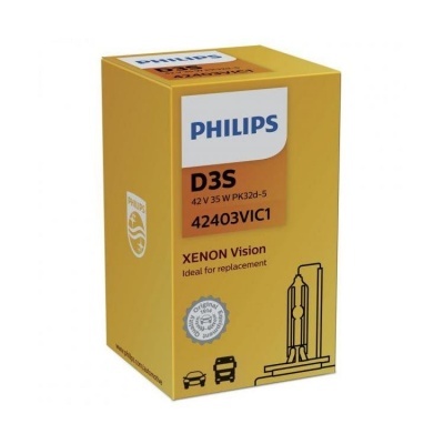Embalagem amarela de lâmpada automóvel Philips D3S