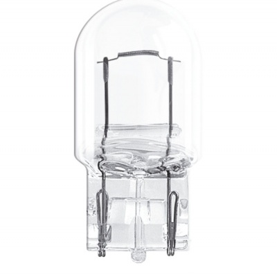 Lâmpada halógena transparente em fundo branco