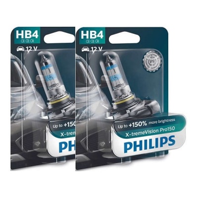 Pacotes de lâmpadas automóveis Philips HB4 12V X-tremeVision Pro150
