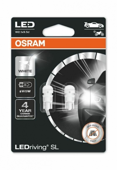 Embalagem de lâmpadas LED para automóveis OSRAM LEDriving SL, cor branca