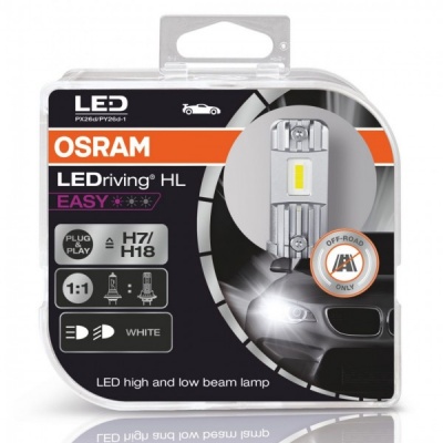 Lâmpada LED OSRAM para faróis de carros, embalagem de plástico transparente