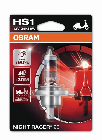 Lâmpada halógena OSRAM HS1 12V 35/35W para motos NIGHT RACER 90
