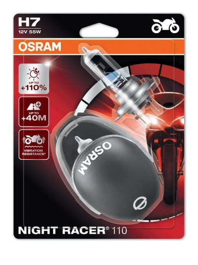 Embalagem de lâmpada automóvel OSRAM H7 NIGHT RACER 110 para motocicleta