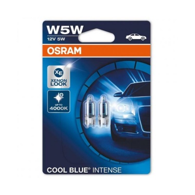 Embalagem de lâmpadas automotivas OSRAM W5W COOL BLUE INTENSE