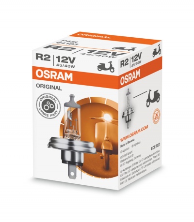 Embalagem lâmpada automotiva OSRAM R2 12V 45/40W