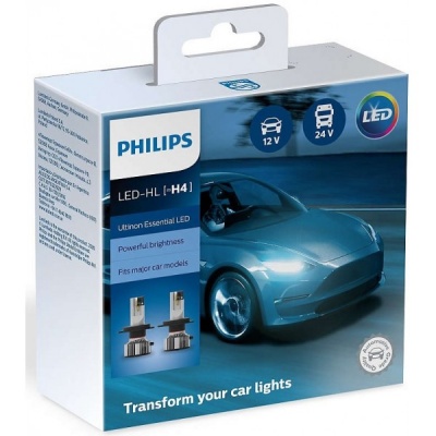 Embalagem de lâmpadas LED para carro Philips LED-HL H4