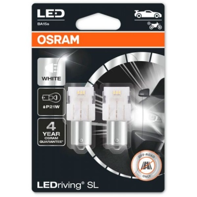 Embalagem de lâmpadas LED automóveis OSRAM LEDriving SL, brancas, 2 unidades