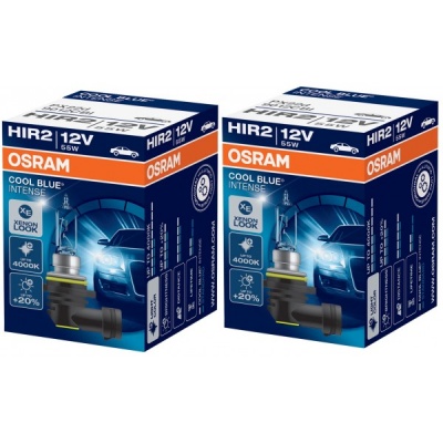 Duas caixas de lâmpadas para automóvel OSRAM HIR2 12V 65W COOL BLUE INTENSE