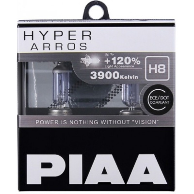 Pack de lâmpadas automotivas H8 PIAA Hyper Arros 3900 kelvin