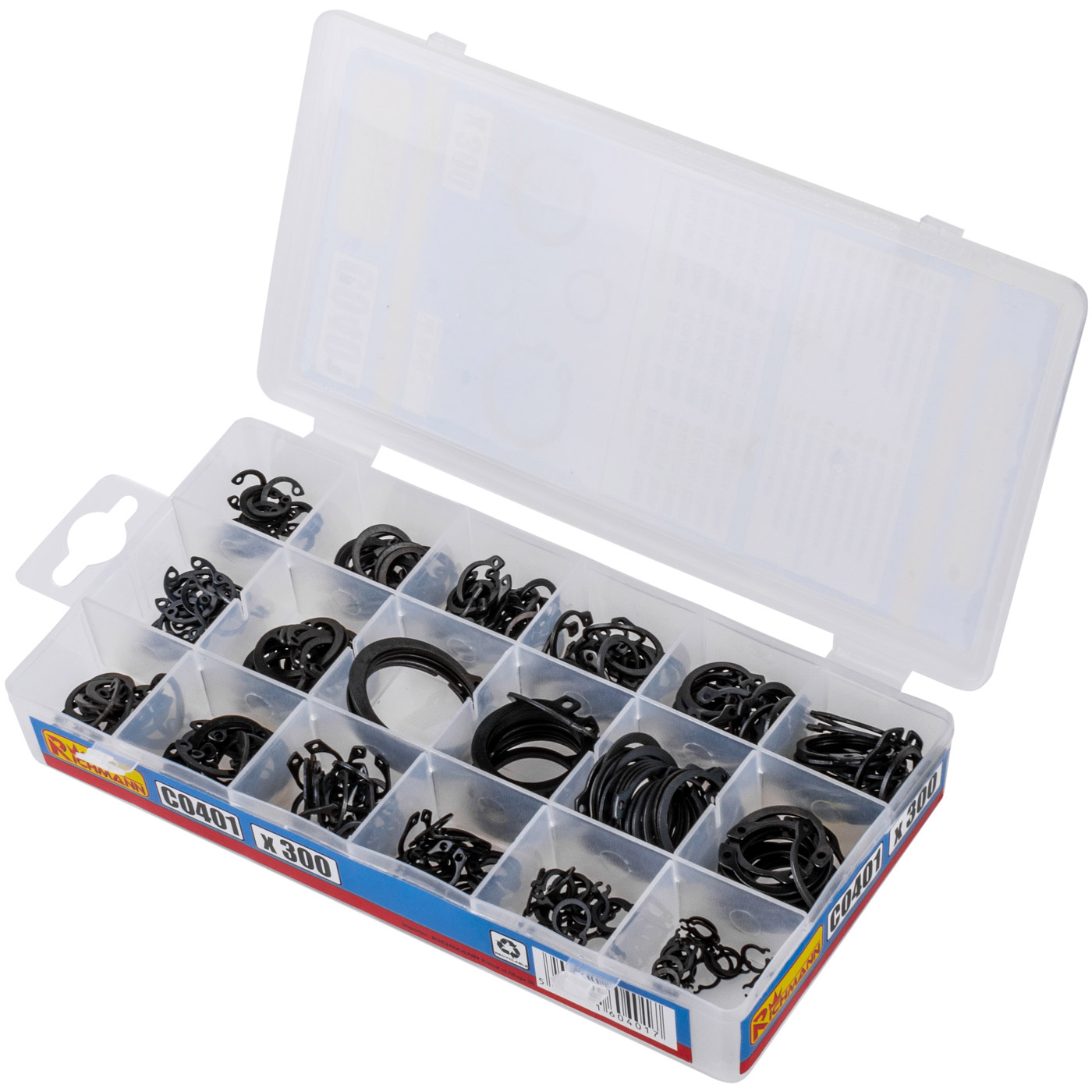 KIT FREIOS SEGER RICHMANN C0401 Caixa plástica com elos de montagem pretos organizados