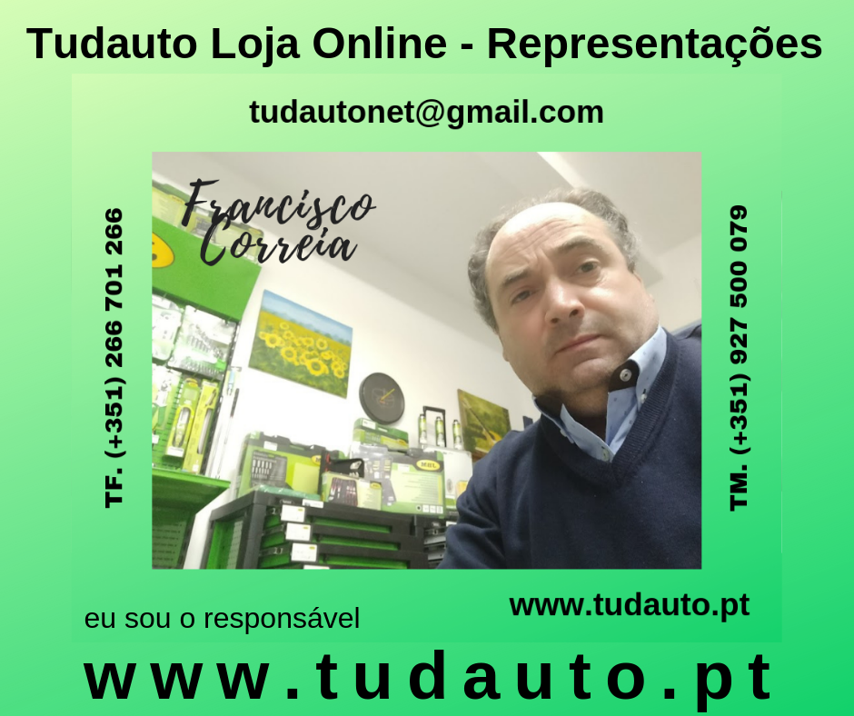 Cartão de visita da Tudauto Loja Online com foto e contactos