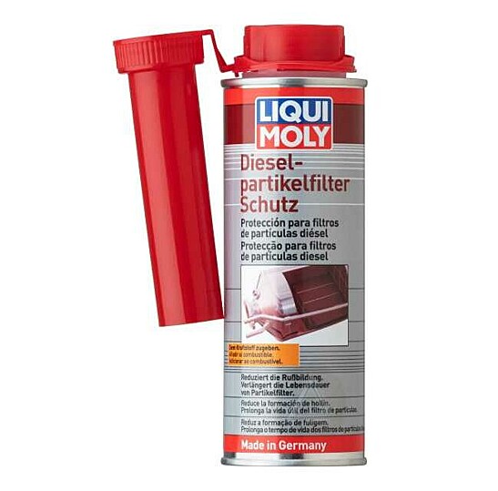 Proteção para filtros de partículas diesel | 250 ml | LIQUI MOLY | 2146 Frasco metálico Liqui Moly Diesel partikelfilter Schutz com tampa vermelha
