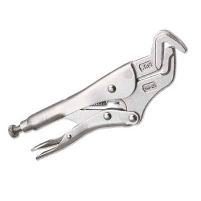 Alicate de pressão metálico prateado com ajuste de parafuso