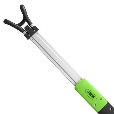 Ferramenta agarrador com punhos pretos e corpo verde e metálico