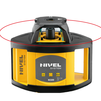 Nível laser amarelo e preto NIVEL SYSTEM NL500 com estrutura circular