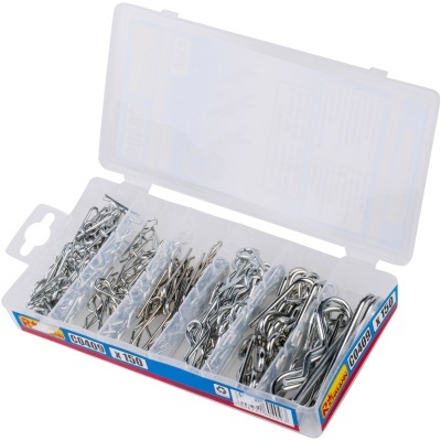 Conjunto de molas metálicas variadas em caixa plástica transparente