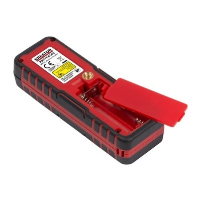 Dispositivo eletrônico retangular KREATOR KRT702053 com compartimento de bateria aberto