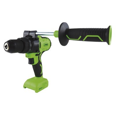 Máquina de perfuração eléctrica a bateria verde e preto com punho lateral