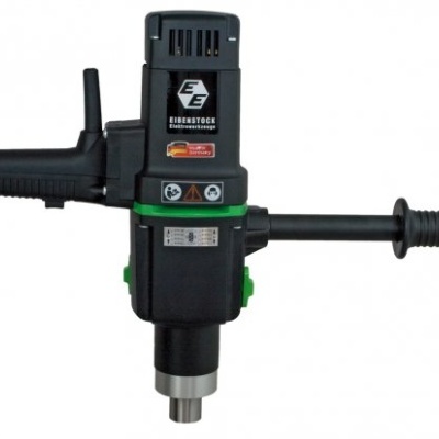 Martelo demolidor elétrico preto e verde da marca EBERSTOCK com pegas laterais e traseira