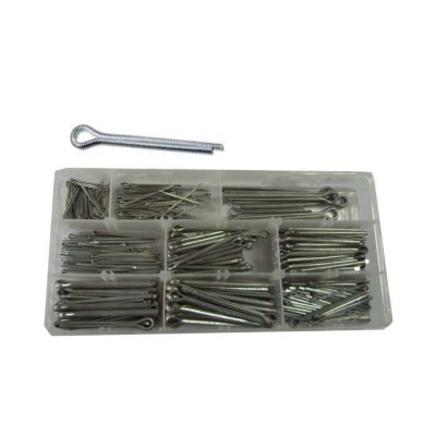 Conjunto de anilhas metálicas variadas em caixa plástica