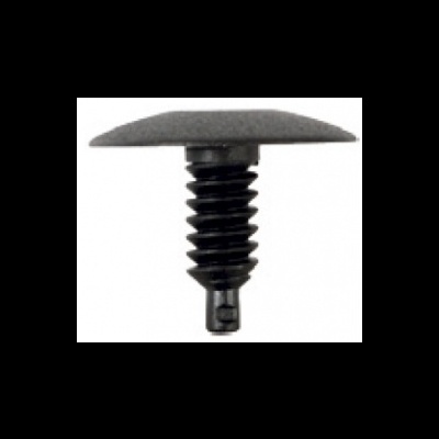 Parafuso de plástico preto com cabeça arredondada