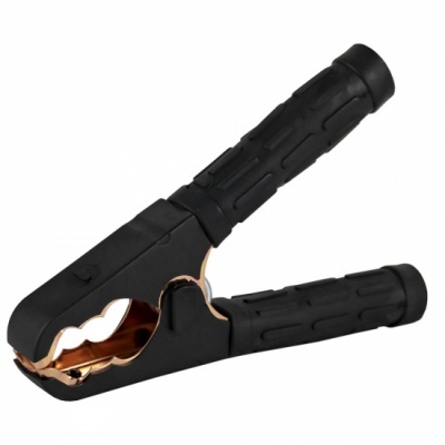 abraçadeira elétrica preta com mordentes dourados