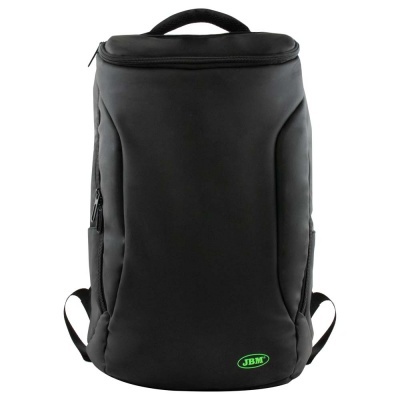 Mochila preta com logótipo verde JBM