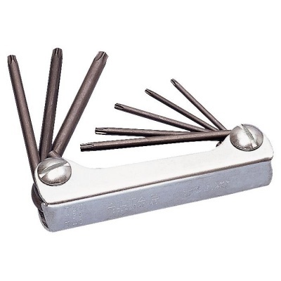 Conjunto de chaves allen tipo canivete em metal prateado