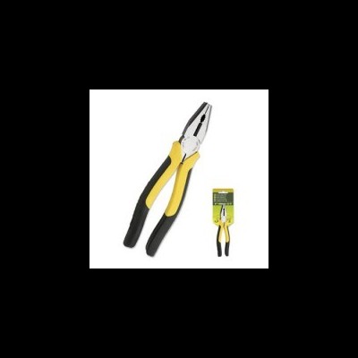 Alicate com cabo amarelo e preto em embalagem